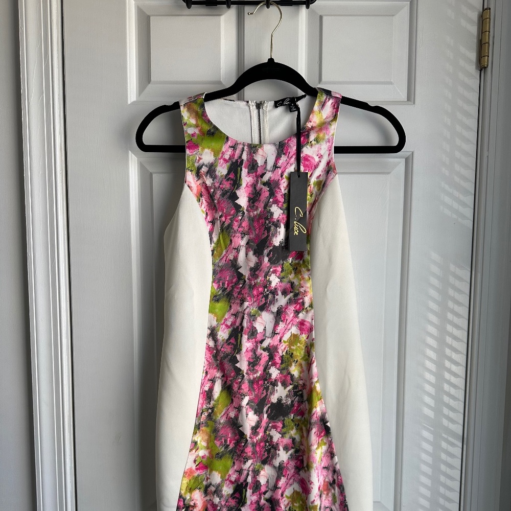 NWT C. Luce Floral Sleeveless Midi Dress